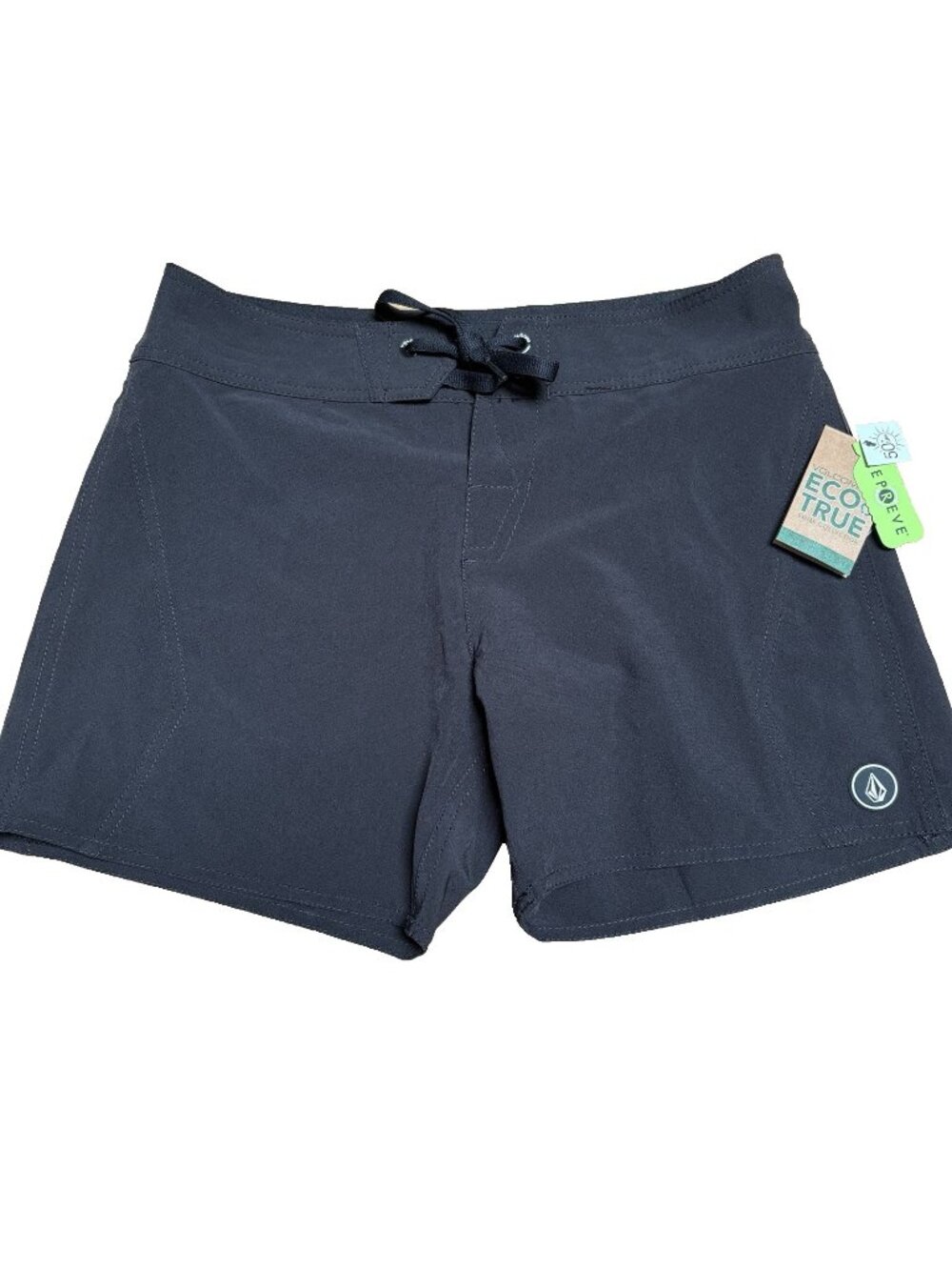 Volcom Swim Shorts Juniors Size 3 Solid Black, UPF 50 NWT